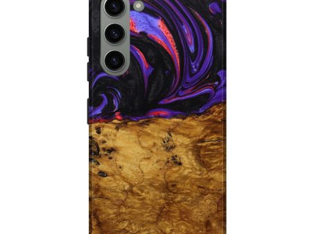 Galaxy S23 Plus Wood+Resin Live Edge Phone Case - Rosa (Purple, 643065) For Sale