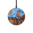 Circle Wood+Resin Wireless Charger - Winston (Teal & Gold, 642797) Online Hot Sale