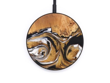 Circle Wood+Resin Wireless Charger - Fatima (Black & White, 642651) Hot on Sale