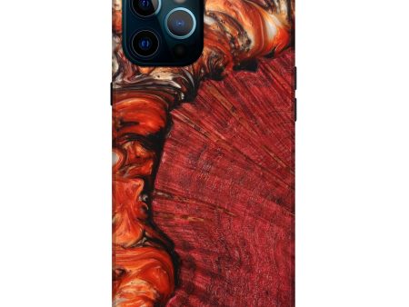 iPhone 12 Pro Max Wood+Resin Live Edge Phone Case - Marcus (Red, 641141) Online Hot Sale