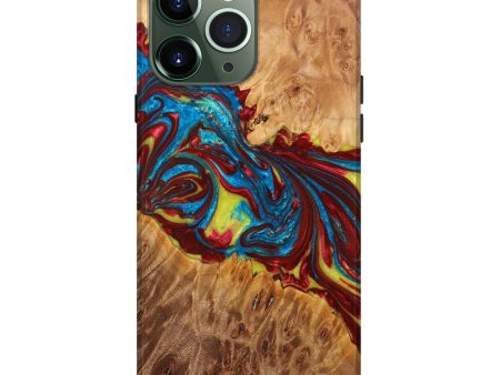 iPhone 13 Pro Max Wood+Resin Live Edge Phone Case - Andrea (Red, 642811) Discount