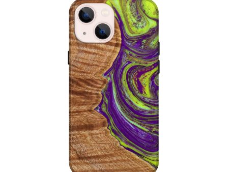 iPhone 13 mini Wood+Resin Live Edge Phone Case - Angela (Purple, 641929) For Discount