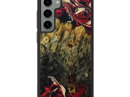 Galaxy S23 Plus Wood+Resin Phone Case - Margaret (Red, 642554) Supply