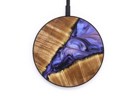 Circle Wood+Resin Wireless Charger - Sheila (Purple, 640546) Fashion