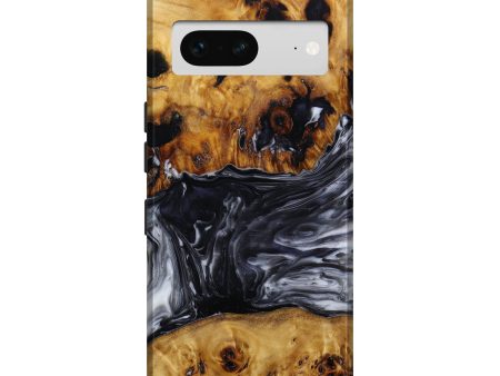 Pixel 7 Wood+Resin Live Edge Phone Case - Beckham (Black & White, 642860) For Discount