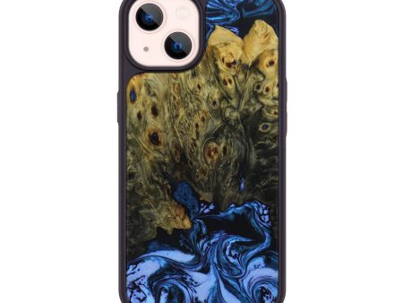 iPhone 14 Wood+Resin Phone Case - Barry (Blue, 642533) Discount