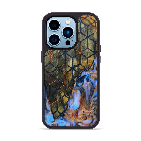 iPhone 14 Pro Wood+Resin Phone Case - Lloyd (Pattern, 642052) on Sale