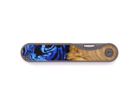 Minimalist Wood+Resin Pocket Knife - Omar (Blue, 641877) Hot on Sale