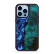 iPhone 14 Pro Max Wood+Resin Phone Case - Karter (Blue, 642954) For Sale