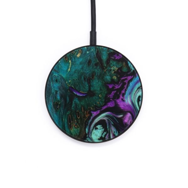 Circle Wood+Resin Wireless Charger - Hannah (Purple, 642546) Sale