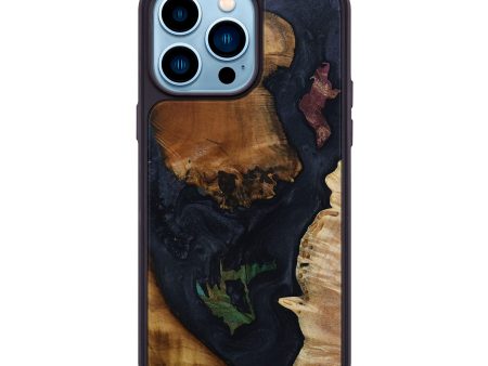 iPhone 14 Pro Max Wood+Resin Phone Case - Andrew (Mosaic, 642753) on Sale