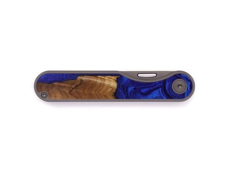 Minimalist Wood+Resin Pocket Knife - Emery (Blue, 642618) For Cheap