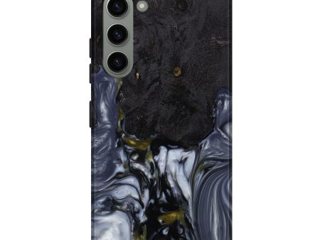 Galaxy S23 Plus Wood+Resin Live Edge Phone Case - Sade (Black & White, 643182) Hot on Sale