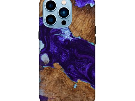 iPhone 14 Pro Wood+Resin Live Edge Phone Case - Amora (Purple, 642823) Online now