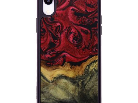 iPhone Xr Wood+Resin Phone Case - Jeri (Red, 642567) Online