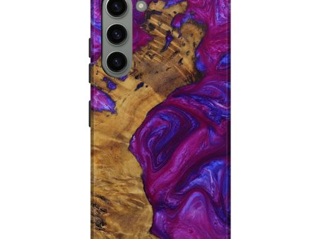 Galaxy S23 Plus Wood+Resin Live Edge Phone Case - Chloe (Purple, 642612) For Discount