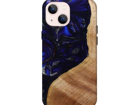 iPhone 13 mini Wood+Resin Live Edge Phone Case - Griffin (Blue, 641777) Hot on Sale