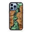 iPhone 14 Pro Max Wood+Resin Phone Case - Katie (Green, 640835) Online now