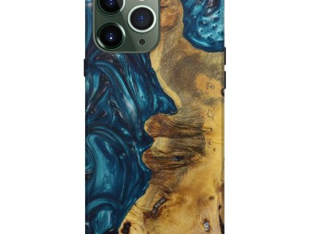 iPhone 13 Pro Max Wood+Resin Live Edge Phone Case - Dawson (Green, 641752) Online Hot Sale