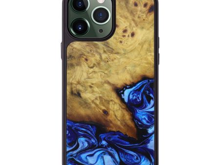 iPhone 13 Pro Max Wood+Resin Phone Case - Mateo (Blue, 641627) Sale