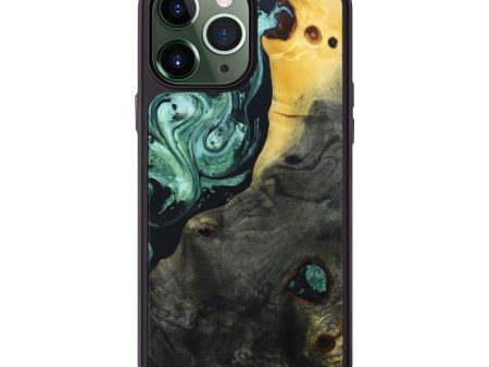 iPhone 13 Pro Max Wood+Resin Phone Case - Olive (Green, 640848) Online Sale