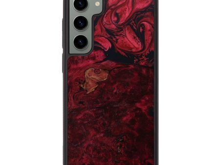 Galaxy S23 Plus Wood+Resin Phone Case - Whitney (Red, 642569) For Cheap