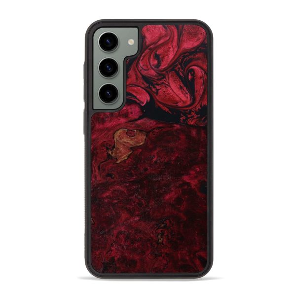 Galaxy S23 Plus Wood+Resin Phone Case - Whitney (Red, 642569) For Cheap