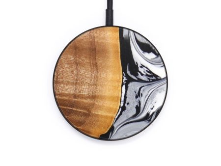 Circle Wood+Resin Wireless Charger - Kay (Black & White, 642648) Supply