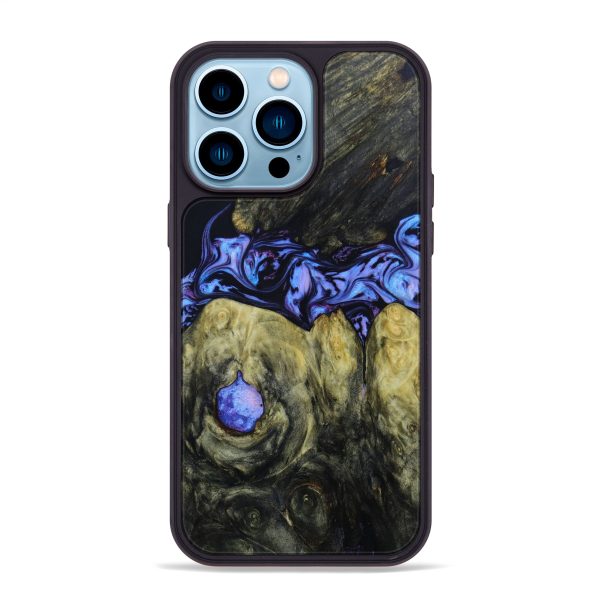 iPhone 14 Pro Max Wood+Resin Phone Case - Frederick (Purple, 642305) Online Sale