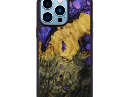 iPhone 14 Pro Max Wood+Resin Phone Case - George (Purple, 642519) Online Sale