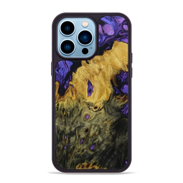 iPhone 14 Pro Max Wood+Resin Phone Case - George (Purple, 642519) Online Sale