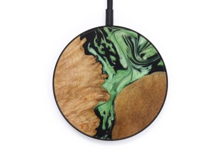 Circle Wood+Resin Wireless Charger - Cynthia (Mosaic, 641504) For Sale