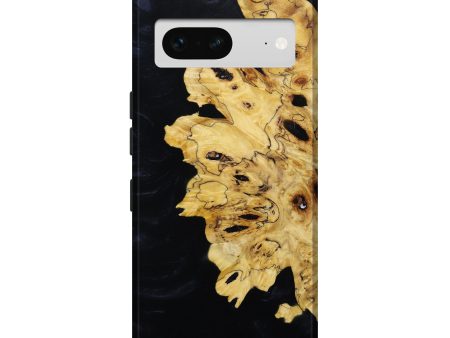 Pixel 7 Wood+Resin Live Edge Phone Case - Roxanne (Black & White, 642688) Hot on Sale