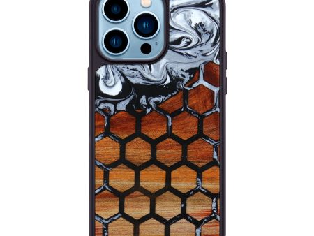 iPhone 14 Pro Max Wood+Resin Phone Case - Janis (Pattern, 642020) For Sale