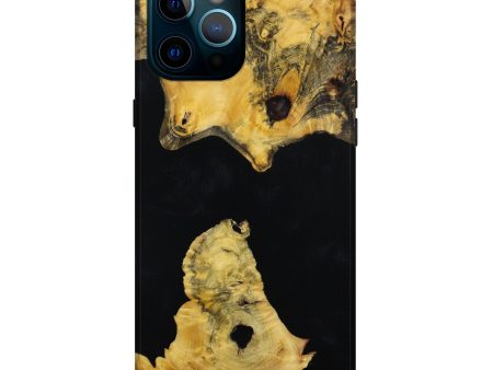 iPhone 12 Pro Max Wood+Resin Live Edge Phone Case - Jeffery (Black & White, 643183) on Sale