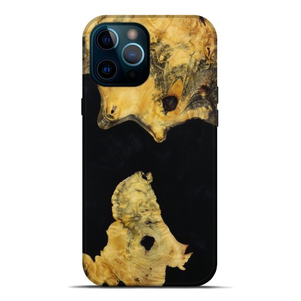 iPhone 12 Pro Max Wood+Resin Live Edge Phone Case - Jeffery (Black & White, 643183) on Sale