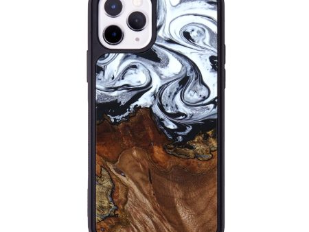 iPhone 11 Pro Wood+Resin Phone Case - Jermaine (Black & White, 640854) Online Hot Sale