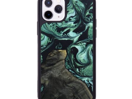 iPhone 11 Pro Wood+Resin Phone Case - Aiden (Green, 640842) Online Hot Sale