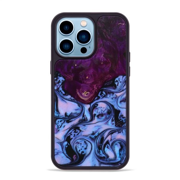 iPhone 14 Pro Max Wood+Resin Phone Case - Baylee (Purple, 642306) Online Sale