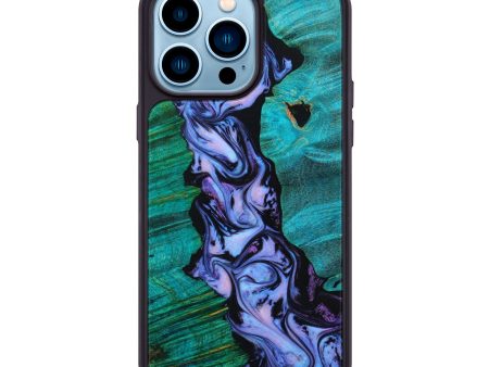 iPhone 14 Pro Max Wood+Resin Phone Case - Dominique (Purple, 642301) For Cheap