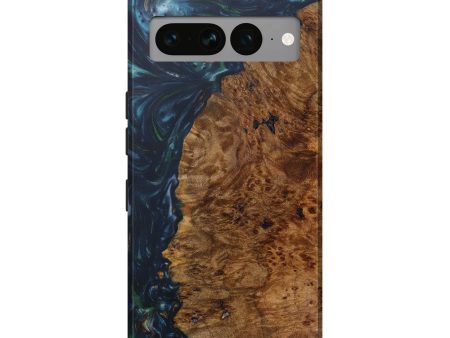 Pixel 7 Pro Wood+Resin Live Edge Phone Case - Abel (Green, 641748) Sale