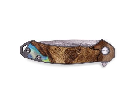 EDC Burl Wood Pocket Knife - Jayleen (Wood Burl, 643491) For Sale