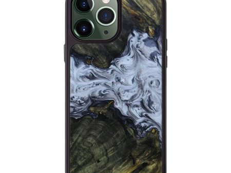 iPhone 13 Pro Max Wood+Resin Phone Case - Audrey (Black & White, 642291) Hot on Sale