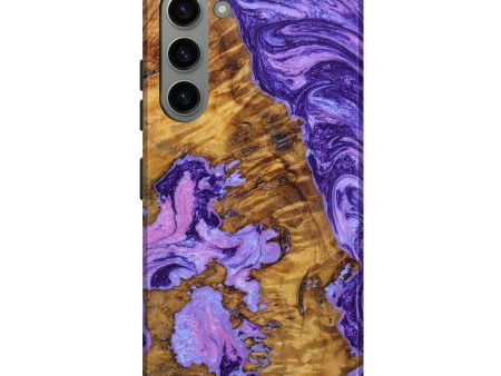 Galaxy S23 Plus Wood+Resin Live Edge Phone Case - Heaven (Purple, 641134) For Cheap