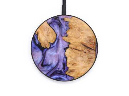 Circle Wood+Resin Wireless Charger - Sutton (Purple, 640550) Cheap