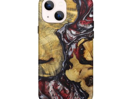 iPhone 14 Wood+Resin Live Edge Phone Case - Dexter (Red, 641759) Hot on Sale