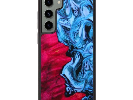 Galaxy S23 Plus Wood+Resin Phone Case - Rochelle (Blue, 642633) on Sale