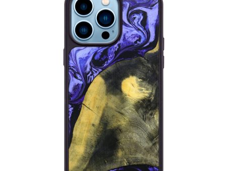 iPhone 14 Pro Max Wood+Resin Phone Case - Celia (Purple, 638022) on Sale