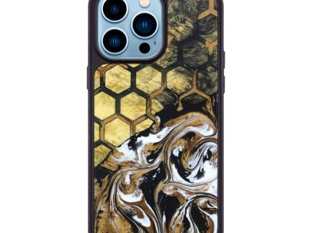 iPhone 14 Pro Max Wood+Resin Phone Case - Luciana (Pattern, 640744) Online now