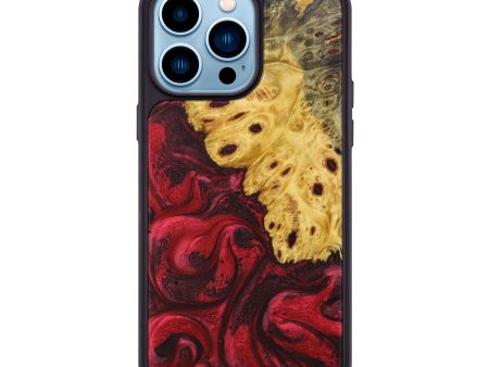 iPhone 14 Pro Max Wood+Resin Phone Case - Arabella (Red, 638448) Sale